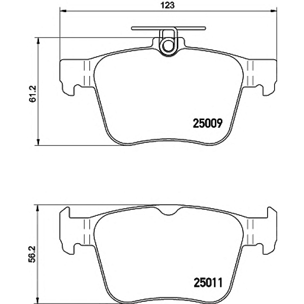 TEXTAR 2500901 (3Q0698451, 3Q0698451B, 5Q0698451) колодки тормозные дисковые audi: a3 1.6 tdi, s3 quattro 12-, a3 limousine 1.4