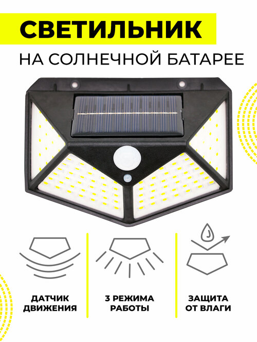 Беспроводной светодиодный светильник Boomshakalaka, с 100 LED лампами, на солнечной батарее, с датчиком движения, для дома, дачи и улицы