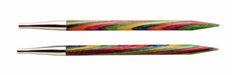 Спицы съемные Symfonie 3мм для длины тросика 28-126см, дерево, многоцветный, 2шт в упаковке, KnitPro, 20415