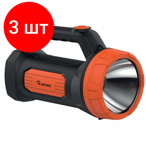 фото Комплект 3 штук, фонарь светодиодный аккум. космос kocaccu9103w 3вт,2 реж