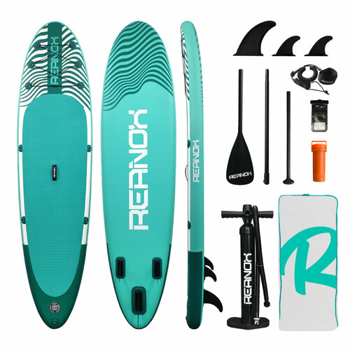фото Надувная серфинг доска sup board tourus reanox rx-g01 2023 (320х81х15 см) с рюкзаком, веслом, насосом и страховочным лишем