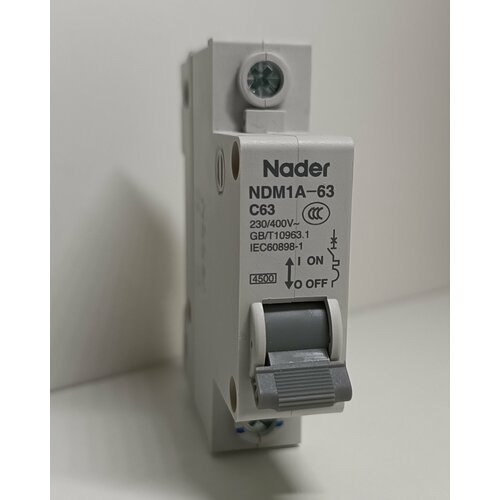 Автоматический выключатель Nader 1P 63А 4.5кА
