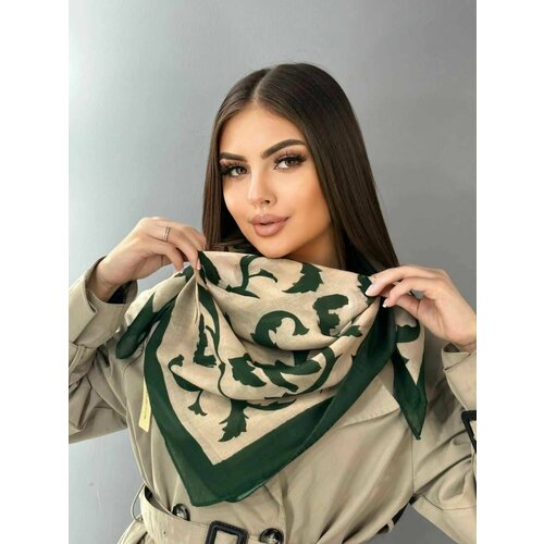 фото Платок ,100х100 см, зеленый нет бренда