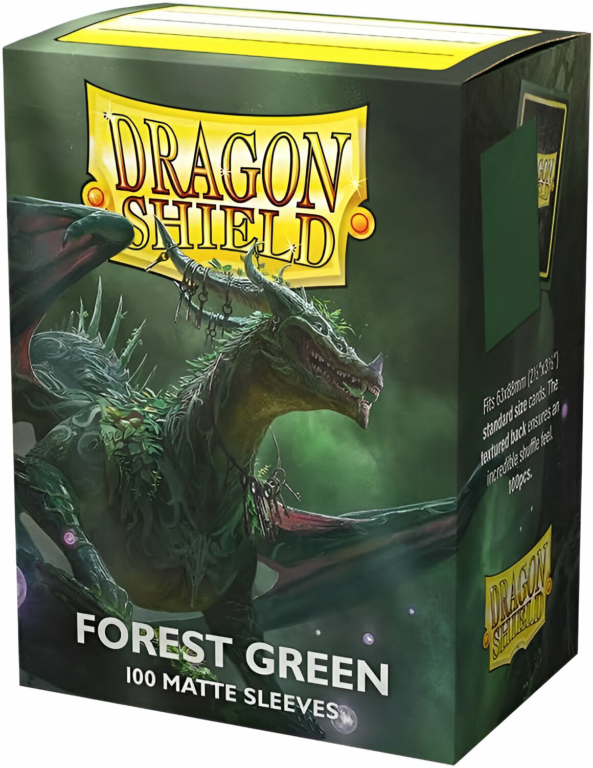 Протекторы Dragon Shield Forest Green Matte 64x89 мм, матовые, 100 шт. для карт MTG, Pokemon