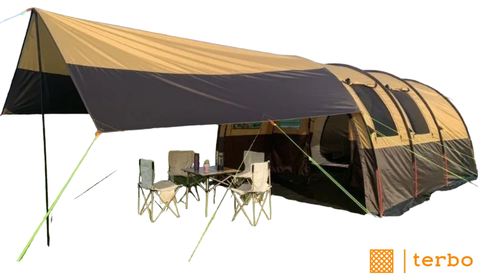 Шатер палатка 8-местный для кемпинга и отдыха Terbo-Mir 1-800, трехсезонный