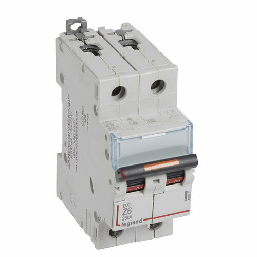 Legrand Легранд Автоматический выключатель DX3 Z - 25 кА 2П 6А 409911 47104₽