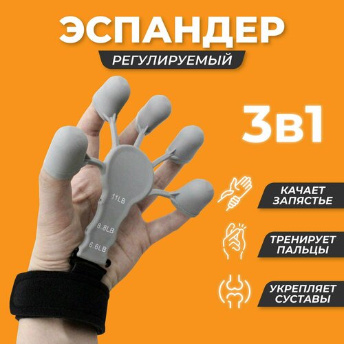 Эспандер кистевой, тренажер для рук и пальцев, резиновый