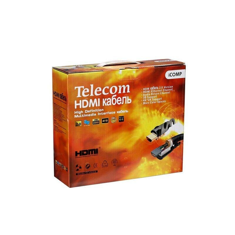 Кабель HDMI 15м TELECOM TCG200F-15M круглый черный - фото №20