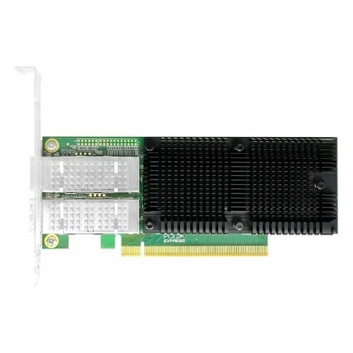 Сетевая карта LR-LINK LRES1014PF-2QSFP28 (LRES1014PF-2QSFP28) qnap qxg 2g2t i225 2 port 2 5 gbe network expansion card controller i225 lm pcie gen2 x2 3 x brackets included full height low profile and speci