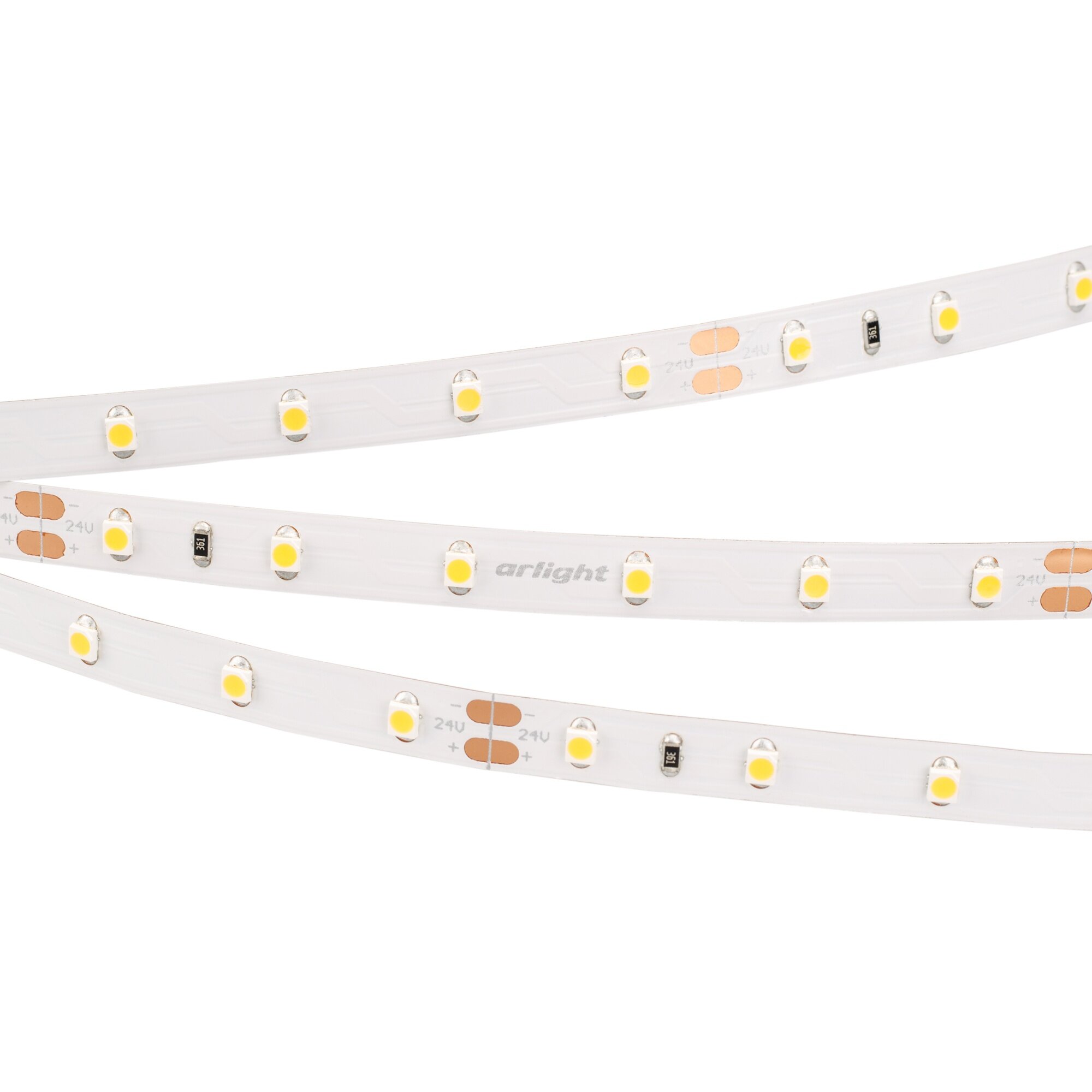 фото Arlight Лента RT 2-5000 24V White6000 (3528, 300 LED, LUX) (Arlight, 4.8 Вт/м, IP20) 011504(B)