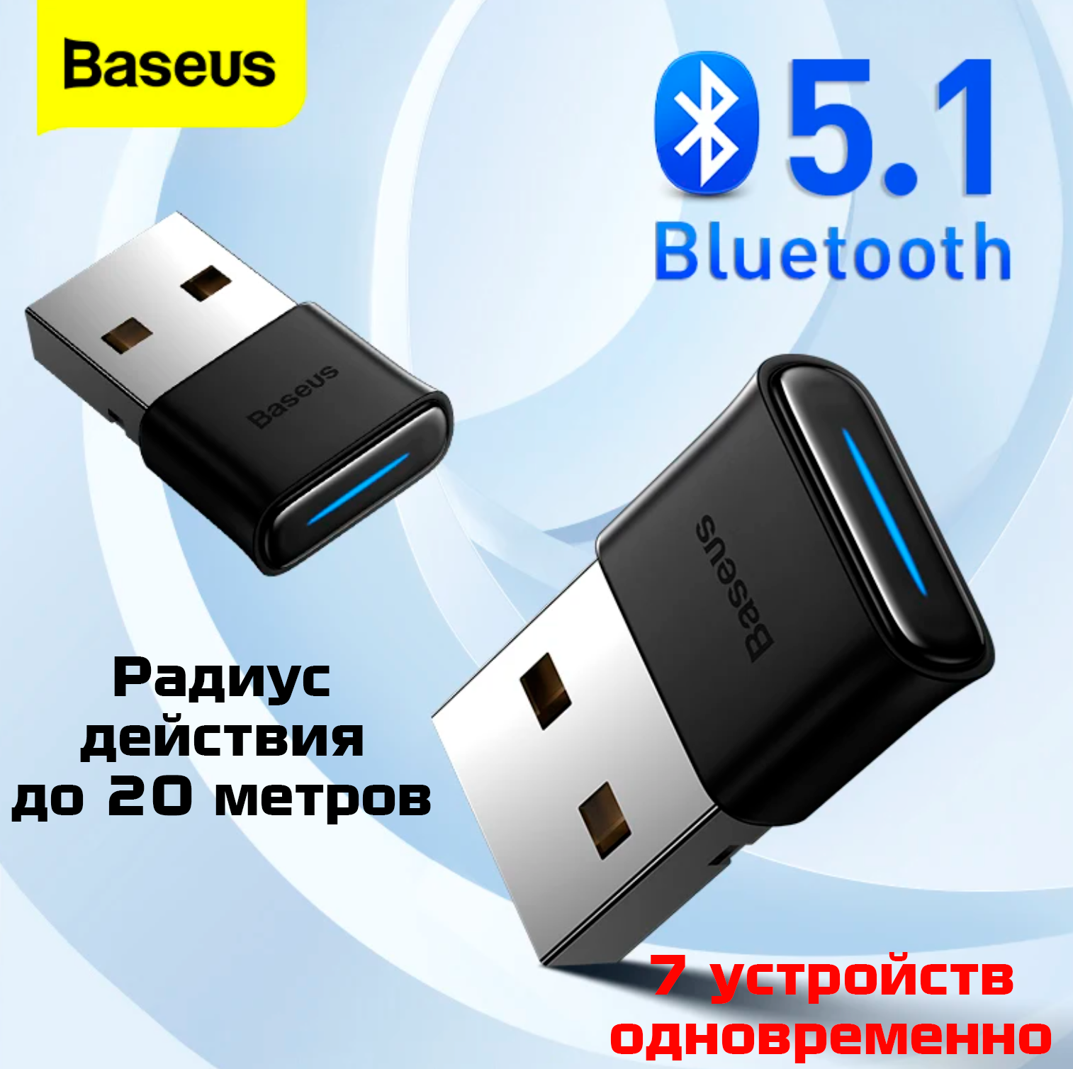 фото Адаптер Bluetooth Baseus Wireless Adapter BA04 (ZJBA000001) черный