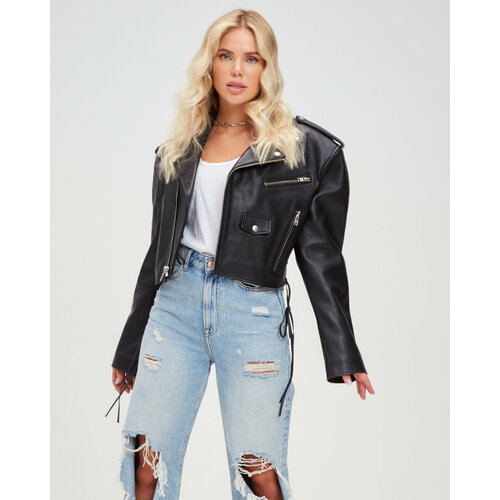 фото Бомбер , размер 44, черный gilda