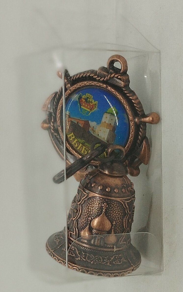 Магнит-колокольчик "выборг-якорь " , медь — фото 1
