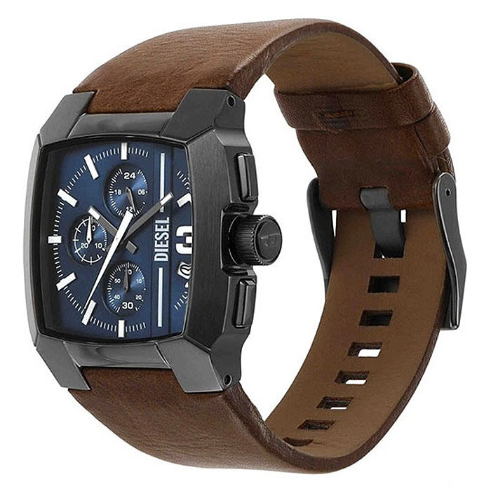 Наручные часы DIESEL Cliffhanger, синий, серый, черный, коричневый — фото 1