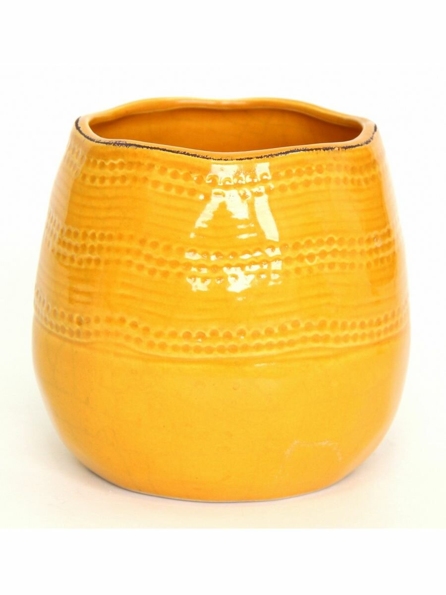Ваза Casaentera CE09-GK-64890B керамика желтый d130х130