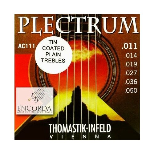 Струны для акустической гитары Thomastik Plectrum AC111T струны для акустической гитары thomastik sb111 spectrum bronze 11 52