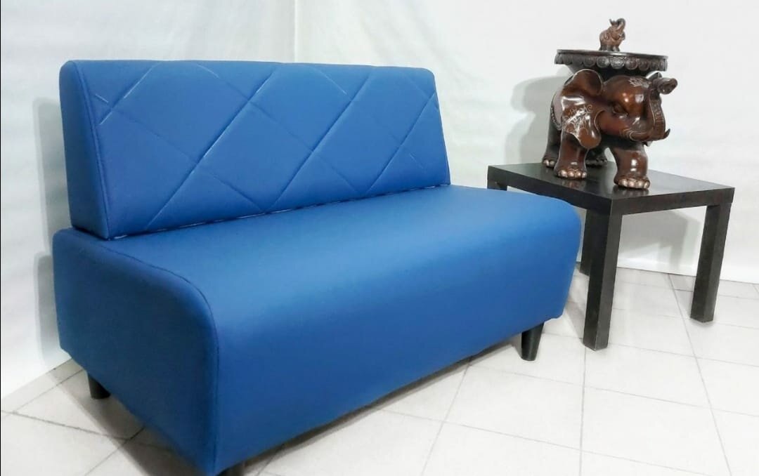 Диван "Lakshmi 2" экокожа, 110x67x73 см, синий