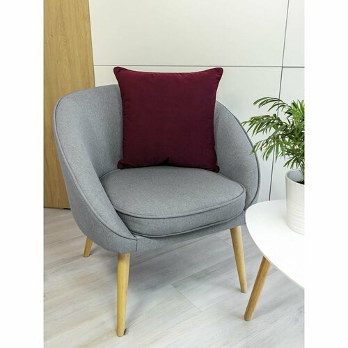 Подушка декоративная Грид 45х45 см цвет винный 1245₽