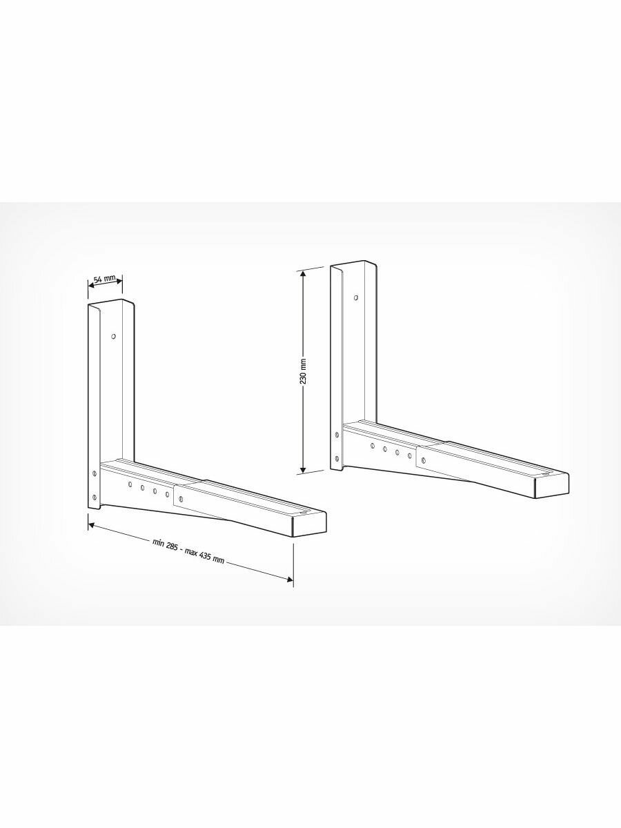 Кронштейн для СВЧ-печей Holder MWS-2002W белый max 40 кг настенный от стены 285 мм - фото №11