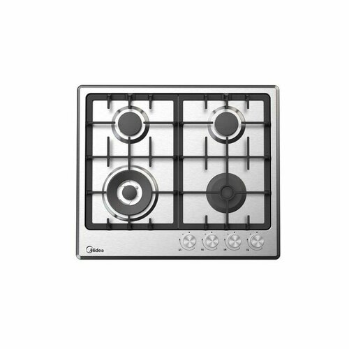 Варочная поверхность Midea MG643TX газовая 4 конфорки серебристая 3475600₽