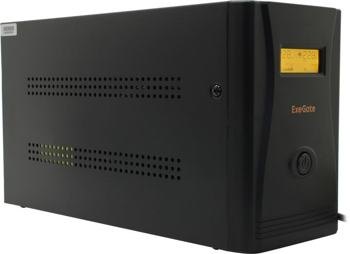 Источник бесперебойного питания Exegate EP285517RUS 2000VA/1200W, LCD, AVR, 6*IEC-C13, RJ45/11, USB, blac - фото №7