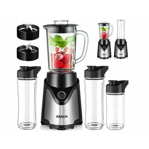 Блендер кувшинный KERCH Fit 900 Вт черный 3 дорожные бутылки 1229000₽