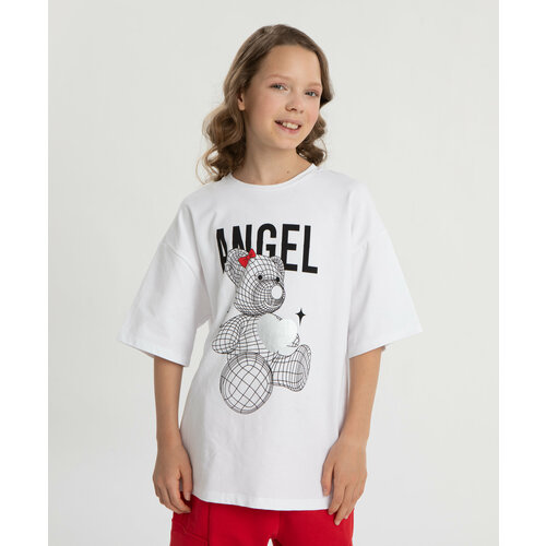 фото Футболка button blue, размер 158, белый