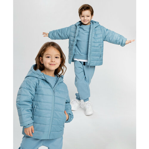 фото Куртка button blue, размер 98, голубой