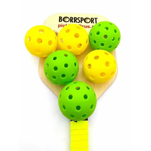 Мячи для пиклбола BORR SPORT набор 6 шт