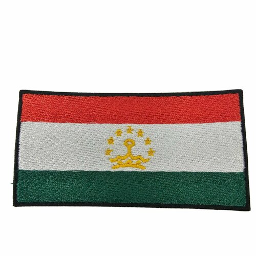Нашивка шеврон патч, Флаг Таджикистана , размер 90x45 мм настольный флаг флаг таджикистана