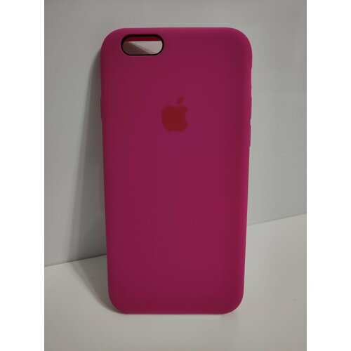 IPhone 6 / 6s под оригинальный чехол темно-розовый для айфон 6, 6с замша, утолщённый, противоударный Silicone case durk-pink silicone case iphone 12 mini rose pink