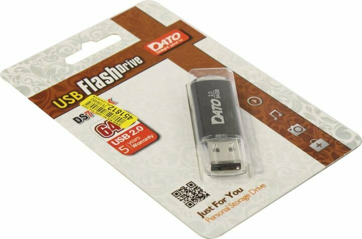 Флешка USB DATO DS7012 16Гб, USB2.0, черный [ds7012k-16g] - фото №5