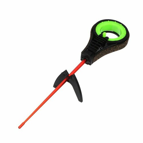 фото Удочка зимняя балалайка со сторожком, диаметр катушки 4 см, цвет черный салатовый, hfb-37x мастер к.