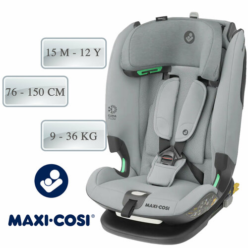 Детское автокресло Maxi-Cosi Titan Pro i-Size authentic grey группа 1 2 3 от 9 до 36 кг maxi cosi titan pro