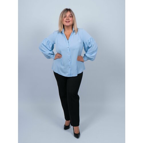 Блуза размер 58, голубой