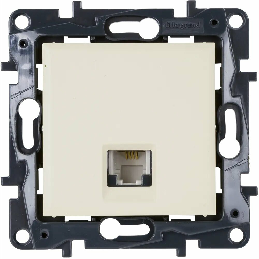 Телефонная розетка встраиваемая Legrand Structura RJ11 цвет слоновая кость