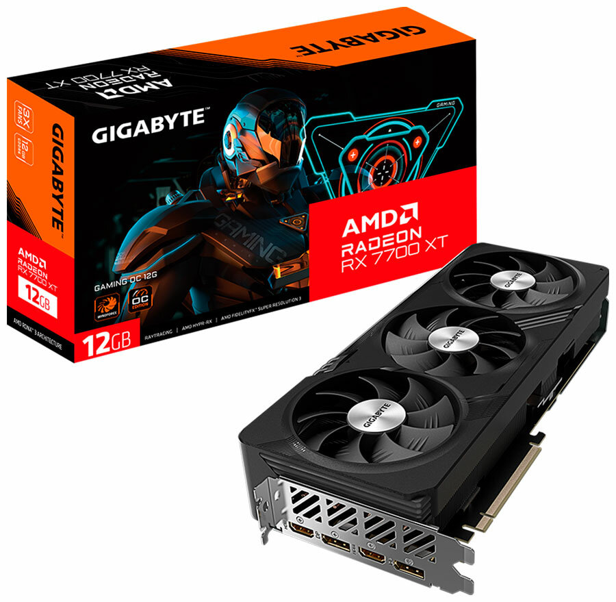 Видеокарта Gigabyte Radeon RX 7700 XT GAMING OC 12Gb (GV-R77XTGAMING OC-12GD)