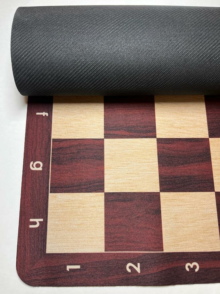 Гибкая шахматная доска коричневая 51 см. (EVA) клетка 5,7 см; вес 430 гр.