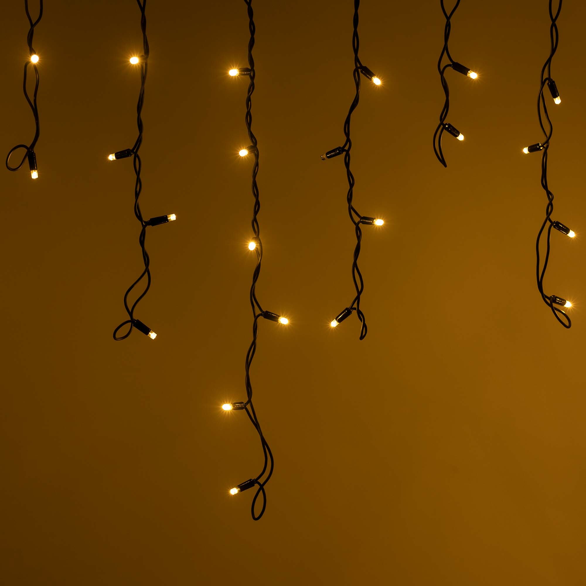 Светодиодная гирлянда ARD-EDGE-PRO-4000x600-BLACK-128LED-MILK-FLASH Warm/Warm (230V, 8W) (Ardecoled, IP65) 034129