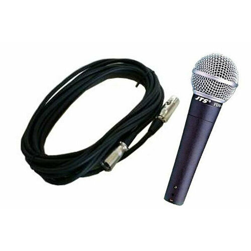 Микрофон с кабелем JTS PDM-3 динамический, 20-20000Гц, с кабелем XLR-XLR, 6 м carol bc 730 микрофон вокальный динамический суперкардиоидный 50 18000гц baс technology с держателем и xlr xlr кабелем 4 5м