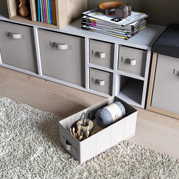 Короб Spaceo KUB Granit 15x31x15 см 6.9 л спанбонд цвет графитовый