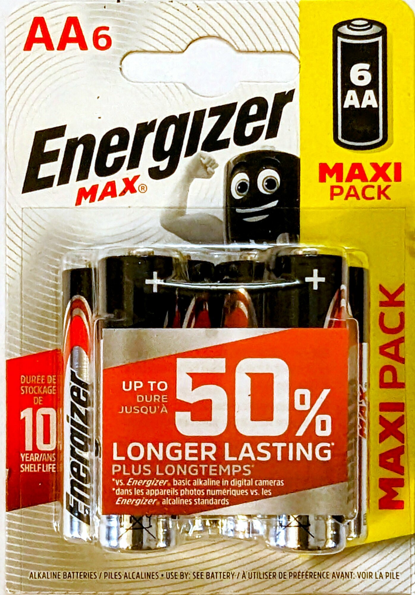 Батарейка Energizer Max AA/LR6, в упаковке: 6 шт.