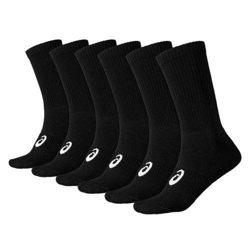 спортивные носки performance run crew sock unisex asics цвет black Носки ASICS ASICS 6PPK Сrew sock, 6 пар, размер S, черный
