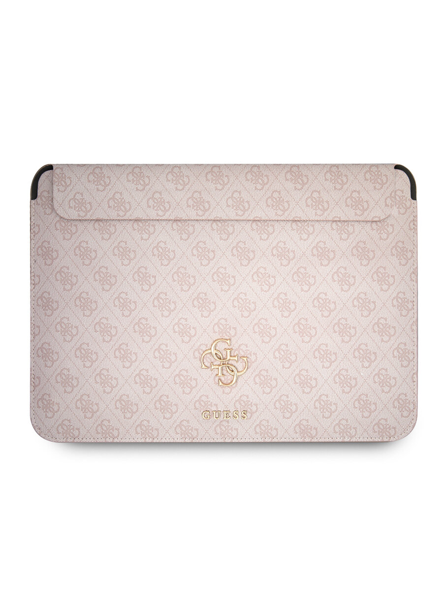 Чехол Guess Sleeve 4G Big metal logo для ноутбука до 13 дюймов (Macbook Pro/Air 13"), розовый
