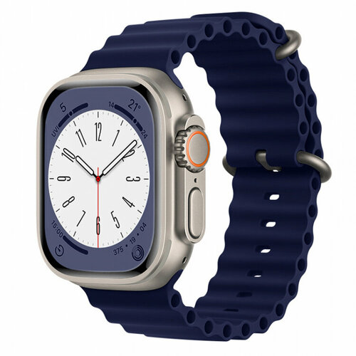 Силиконовый ремешок для Apple Watch 38/40/41 mm темно синий