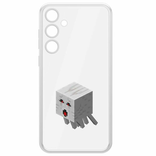 Чехол-накладка Krutoff Clear Case Minecraft-Гаст для Samsung Galaxy A55 5G (A556) чехол накладка krutoff soft case minecraft свинка для samsung galaxy a55 5g a556 черный