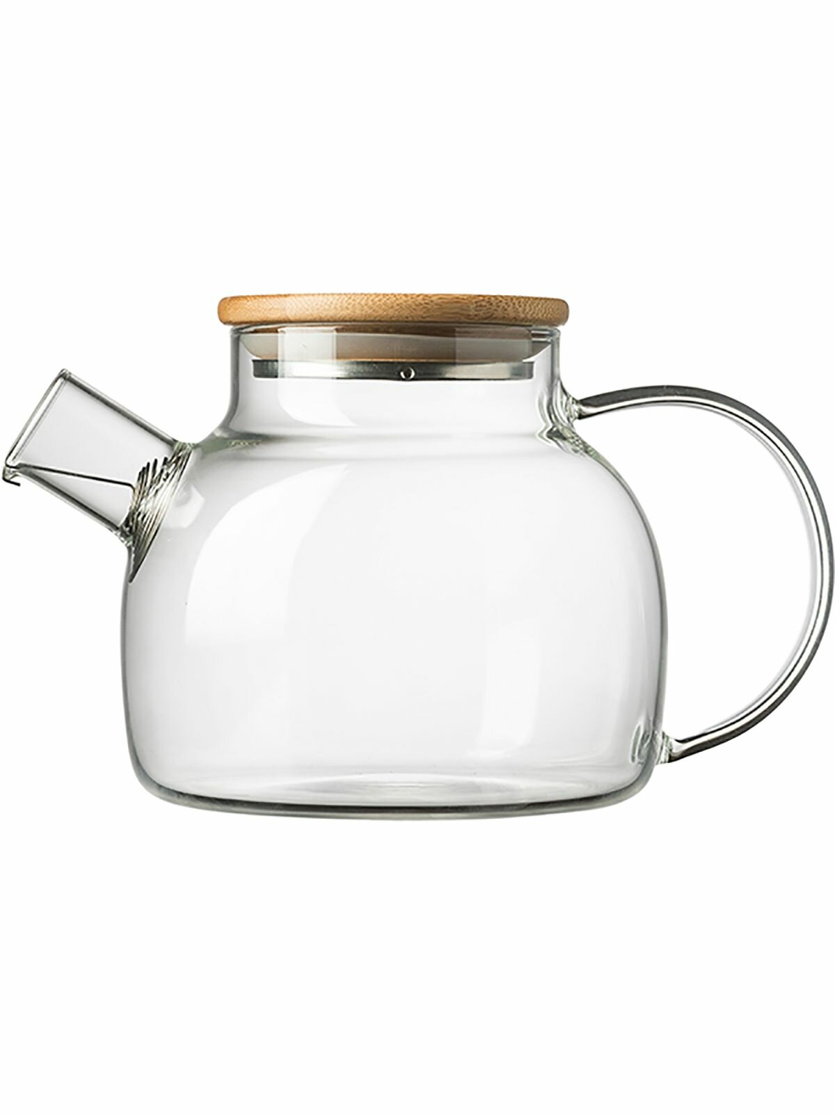 Чайник заварочный Проотель термост. стекло, св. дерево 0,5л