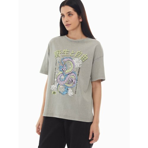 фото Футболка zolla, размер xs, серый