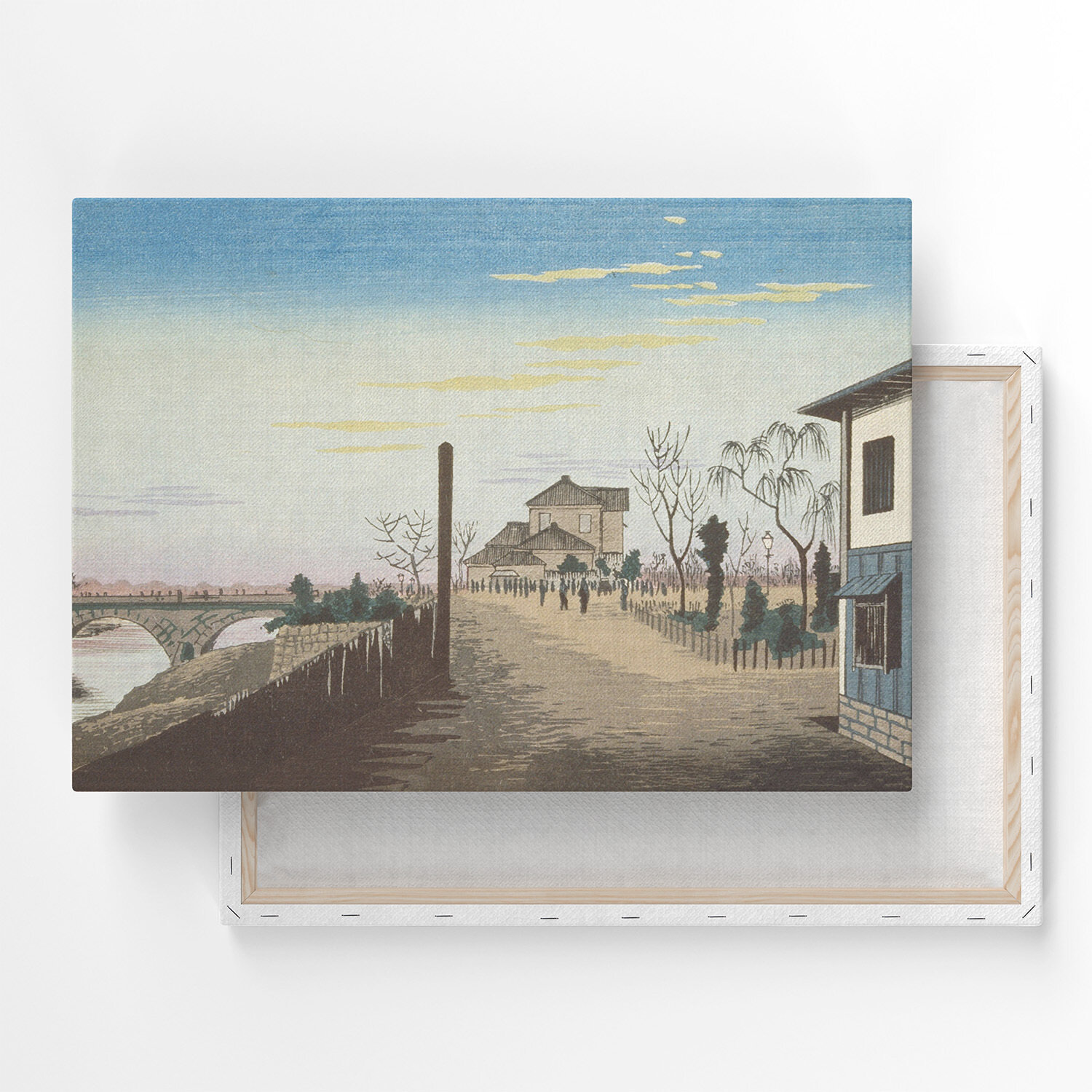 Картина на холсте, репродукция / Кобаяси Киётика - Rising Sun from Bandai Bridge / Размер 40 x 53 см