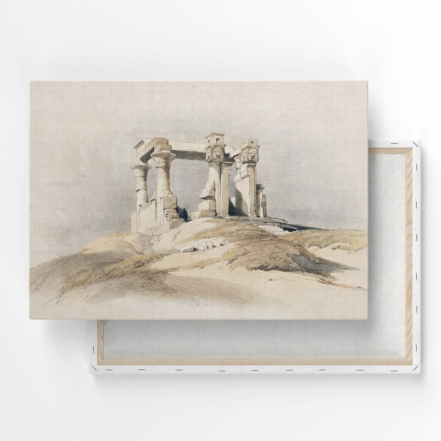 Картина на холсте, репродукция / Дэвид Робертс - Temple of Wady Kardassy in Nubia / Размер 30 x 40 см